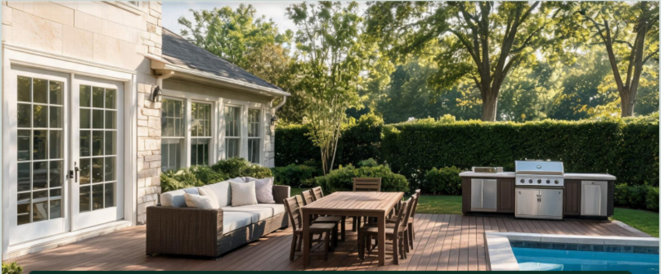 Hotel terrace decking